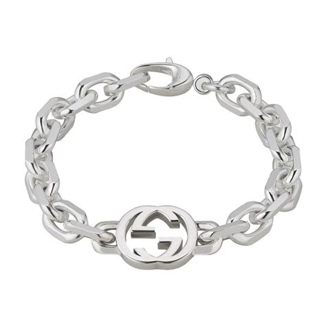 gucci bracciale ebano argento|Bracciale dettaglio GG in argento 925 .